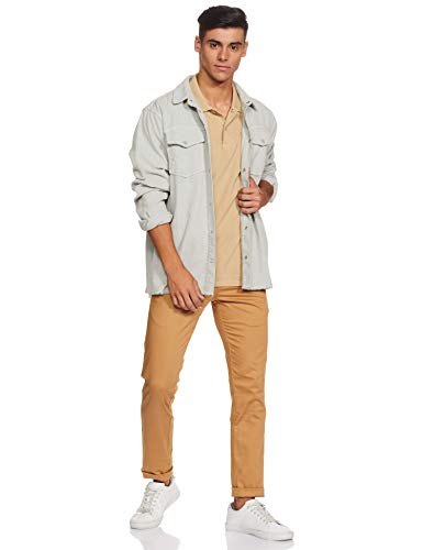 Image of Park Avenue Men's Cotton Blend Dobby Pattern Neo Fit Flat Front Chinos