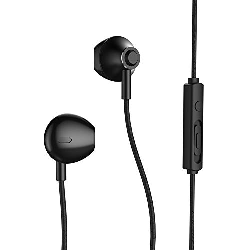 New Remax 711 Earphone Wired Headset Noise Cancelling Fashion in-Ear Earphones (Black)