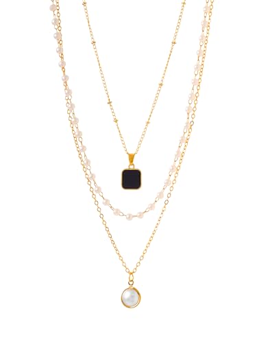 Image of Yellow Chimes 2Pcs Long Chain Pendent Necklace for Women & Girls - Stylish Pendant Chains for Wife, Girlfriend, Birthday, Anniversary