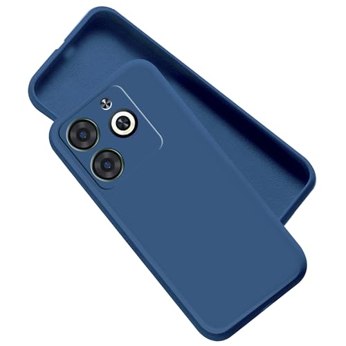 Image of A rtistque Liquid Silicone Back Cover Case for Infinix Smart 8 5G Shockproof TPU Soft Flexible with Camera Protection - Blue