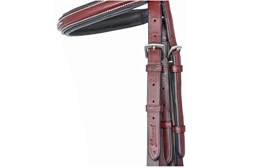 Grewal Equestrian St. Andrews Cherry Leather English Bridle (Oversize)