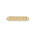 Hampton Nautical Brass Skipper Sign, 5", Brass