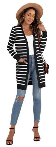 Image of VIISHOW Women's Classic Cardigans Long Sleeve Open Front Casual Knit Cardigan Sweaters Coat Soft Outwear
