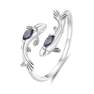 Kerraom Anillo Piscis de las 12 Estrellas Zodiacales, Joyería Astrológica Plata 925, Piscis Anillo Ajustable de Apertura Superponer, Fina para Regalar a Mujeres Cumpleaños para | Ya disponible en tu tienda friki favorita! En mundofriki.es!