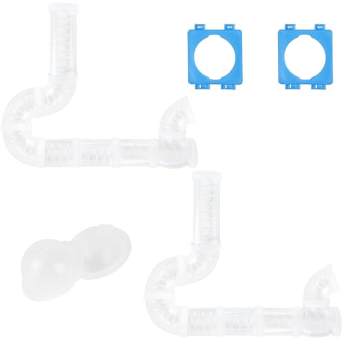 Lot de 2 tubes pour hamster - Tunnel externe pour l'aventure - Raccord transparent - Jouet pour cage à hamster - Accessoires pour hamsters, souris, petits animaux -...