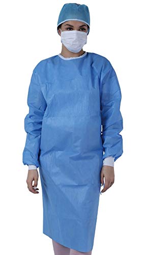 image for Millennium Disposable Protective Isolation Gown with Elastic Cuff,Late