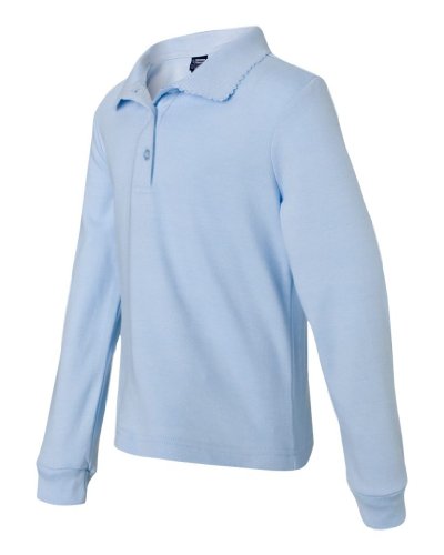 French Toast Girls' Long Sleeve Polo with Picot Trim Collar (Assorted Colors)2