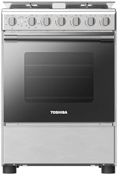 TOSHIBA 60x60cm 4-Burner Gas Cooker with Flame Failure Protection, 70L Oven, Sliver with Rose Gold Decoration Design, RB2-60G4GE(MR)