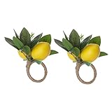 TOPPERFUN 2stücke Serviettenringe Zitronenform Tischdekor Für Partys Hochzeiten Und Feiertage Leicht Zu Transportieren Und Aufzubewahren