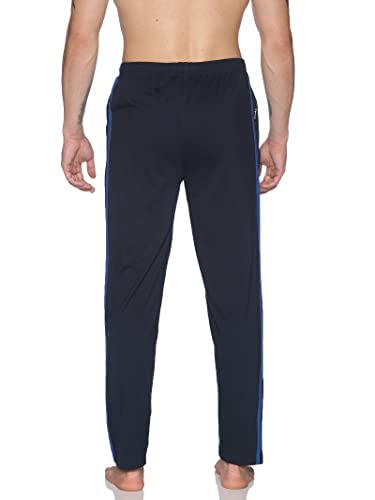 Image of Dollar Cotton Rich Fabric Solid Men's Track Pant | Contrast net Folding | One Side Zipper Pocket with Label Branding | Self Waistband with Drawcord | Wide Array of Attractive Colours