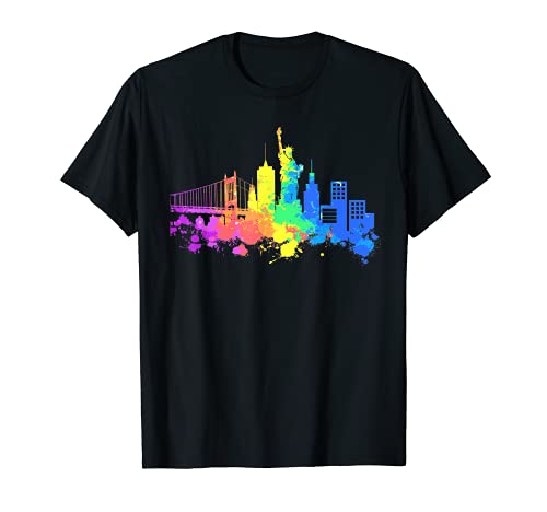 New York Skyline - Recuerdo de acuarela de Nueva York Camiseta