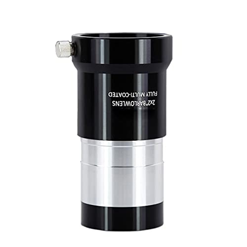 Lente Barlow 2X de 2 Pulgadas para Telescopio Astronómico y Ocular de Aluminio