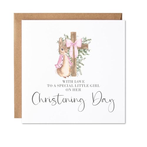 Maise & Rose Christening Card For Her | Little Girl Christening Card | Christening Day Card For Baby Girl | P80