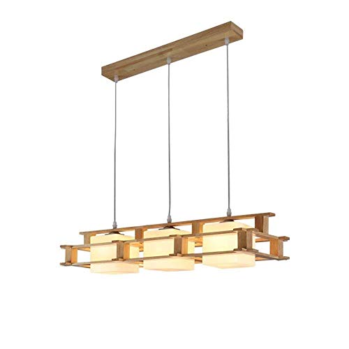 Lustre suspension en bois : l'éclairage de plafond parfait pour une table de cuisine