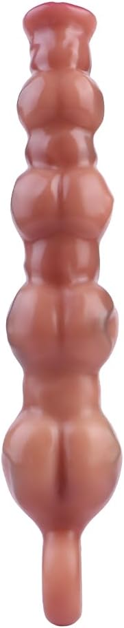 Flexible Silicone Anal Beads Butt Plug Adult Sex Toys, 10.51" Long Smooth Pull Ring Anal Plug for Couples, Body-Safe Prostate Massager