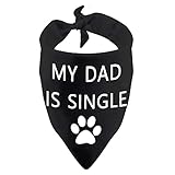 Generic Fun Dog Bandana My MomDad is Single Triangle Dog Scarf Decorations Accessories Puppy Pet...