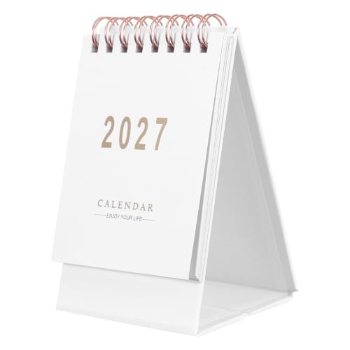 Calendario de escritorio 2026 NUOBESTY mini planificador blanco para mesa