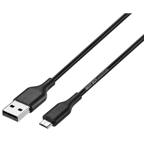 Image of Best Buy essentials USB Cables, Adapters & Accessories - Data Transfer, and High-Speed Compatibility for Phones, Laptops, and Electronics (Micro USB to USB Cable, 3 ft)