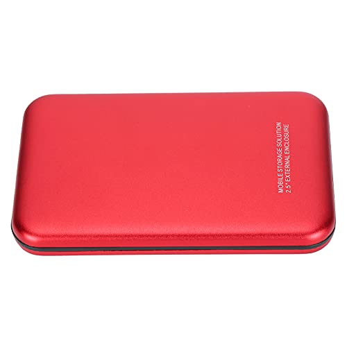 DWMD SSD-Gehäuse, strapazierfähiges externes Festplattengehäuse für Notebook für Laptop für PC für Desktop(rot) Cover