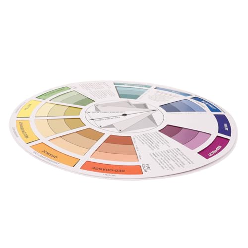 Angoily Color Learning Wheel Sturdy Flexible Color Chart Painting Tools Educational Guide for Makeup Blending and Art Classes Suitable for Beginners and Professionals