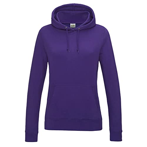 AWDis Women's Girlie College Hoodie, Purple, 18 (Manufacturer Size:XX-Large)