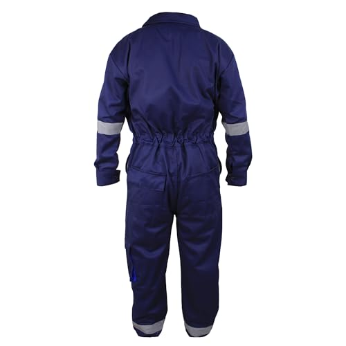 Men's Coveralls Boiler suit Overalls for Warehouse Garages Workers Heavy Duty Grey - Black - Blue