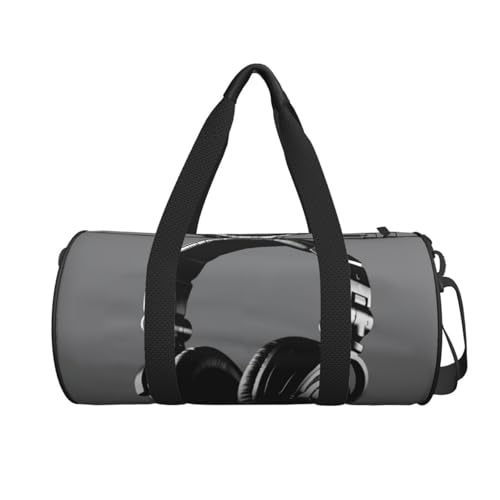 Travel Bag For Women,Headphones Print Personal Item Duffle Bags,Weekend Travel Duffel Tote Bag,Travel Sport Gym Bag For Men,Airplane Travel Essentials For Flying2