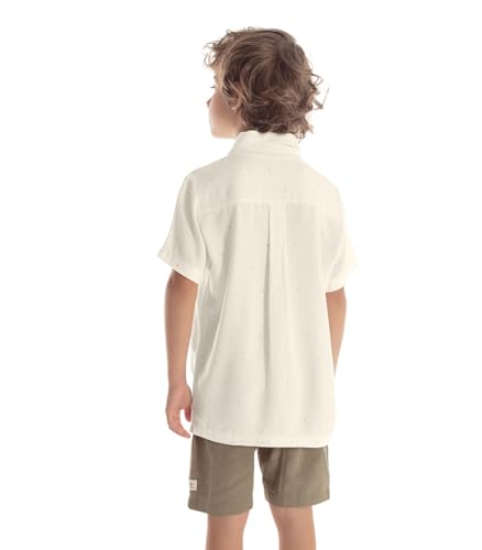 Camisa Infantil Masculina Viscose Dobby Trick Nick Bege 12