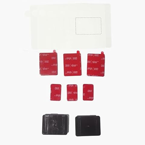 Miofive 3M Sticky Mount S1 Series Dash Cams | 2 x Dash Cam Mounts | 3X Spare 3M Sticky(Front) | 3X Spare 3M Sticky(Rear) | 6 x Static Stickers | Replaceable Car On-Dash Mounted Camera Accessories Cover