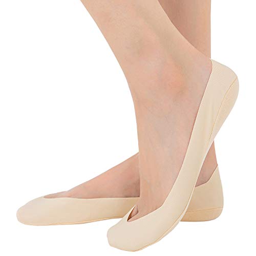 Image of Womens No Show Thin Socks Cotton Nylon Low Cut Liner Non Slip hidden Invisible Socks for Flats Sneaker 5 pack