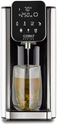 CASO HW 666 INOX UV - Heißwasserspender mit UV-Technologie, hygienische Wasserreinigung für Babynahrung, 40-100°C, 2600 Watt, 2,7 Liter, Heizelement aus Edelstahl, mit Wasserfilter