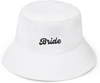 xo, Fetti White Bride Bucket Hat | Bachelorette Party Decorations, Bridal Shower Gift, Bach Favors, Engagement Party Accessory, Camp Bride to Be