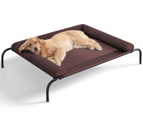 WESTERN HOME Cooling Elevated Dog Bed for Large Dogs, Outdoor Raised Dog Bed Portable Dog Cot Bed with Breathable Mesh, Chew Proof Pet Cots with Removable and Waterproof Bolster - image 8