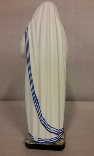 Generico ArteSacraCaravaggio Statua di Santa Madre Teresa di Calcutta cm 30 (11,81 inches) in marmo resina decorata a mano di produzione artigianale italiana