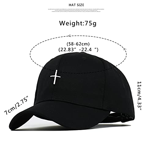 Image of Chensheng Cross Embroidery Baseball Cap,Adjustable Structured Dad Hat for Men Women Sun Hat