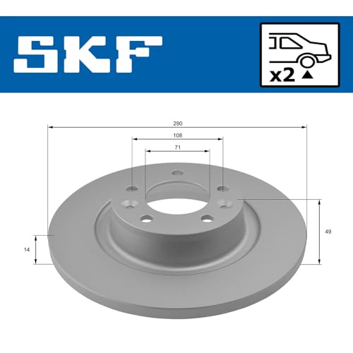 Disque de frein arrière SKF ø290mm de haute précision pour un freinage rigoureux - 3