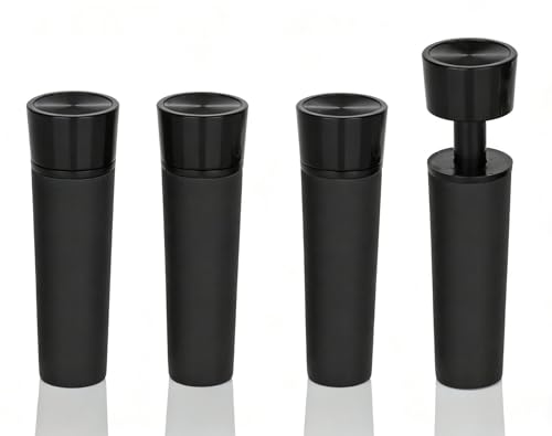 Vacuum Wine Stopper 4-Piece Black Set Leak-Proof Food-Grade Silicone Reusable Keep Wine Fresh