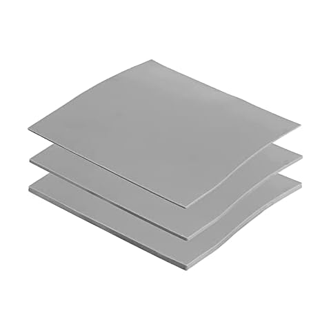 Aukuoy 3er-Pack 12,8 W/mK Wärmeleitpads, 100 x 100 x 0,5 mm/1 mm/1,5 mm Hochtemperatur-hitzebeständige Silikonfett-Wärmeleitpads für PC-Laptop-Kühlkörper, CPU, GPU, LED, SSD, IC, SMD-Kühler Cover