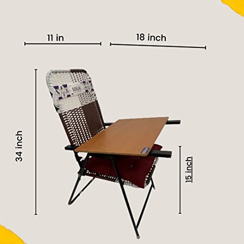 Image of Industries Seating Furniture Folding Plastic. Chair with Strong Square Handle+Free 6mm pad for Laptop and Reading - Multicolour (SDLM-10)