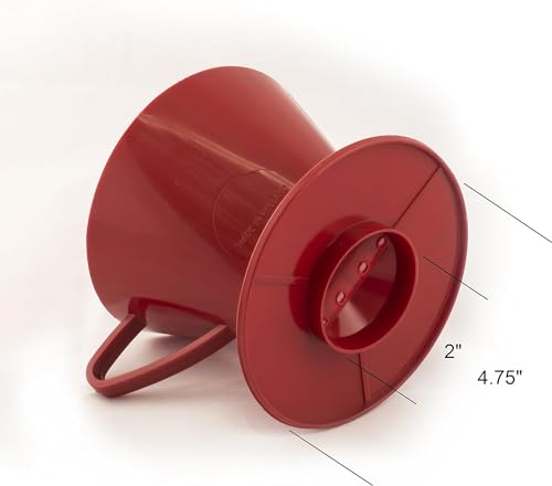 Fino Pour-Over Coffee Brewing Filter Cone, Number 2-Size, Red, Brews 2 to 6-Cups, Set of 2 - Thumbnail 2