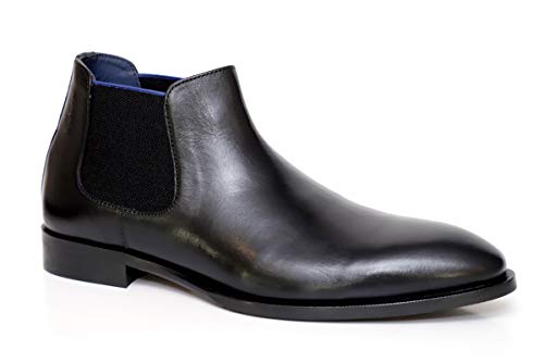 Image of Real Leather Men Black Chelsea Boot