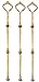 Zosenda - Espositore a tre livelli, 3 set di supporti per torte con manico in metallo finitura oro, accessori per teatri, casa, hotel, baby shower, accessori per feste di nozze (piatti non inclusi).