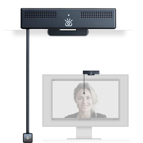 iContact Camera ProXL 4K HD Eye Contact Webcam with Noise Cancelling Mics, SoftLight+ Support, USB Computer Camera for Monitors & Desktops – Zoom Certified, Works with Teams, Meet, and Video Calls