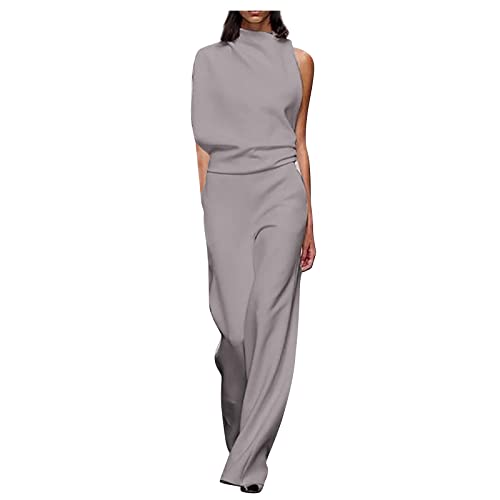 Jumpsuit Damen Lang Neckholder Abstrakt Druck Ärmellos Jumpsuit Mit...