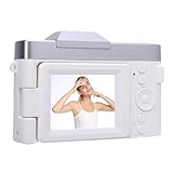 Goshyda Digitalkamera, FHD 1080p Digitale Tragbare Kamera für die Fotografie 2,4 Zoll 180 Grad Flip -Bildschirm mit 16 -facher Zoom Anti -Shake -Unterstützung Mehrfachstil Filter (White)