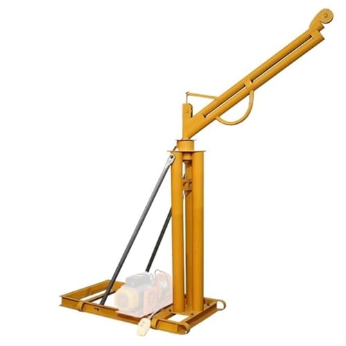 Grúas elevadoras para decoración de obras de construcción, pequeños polipastos domésticos con soporte para carga en interiores y exteriores, capacidad de 500 kg, alcance de 30 m, diseño telescópico de