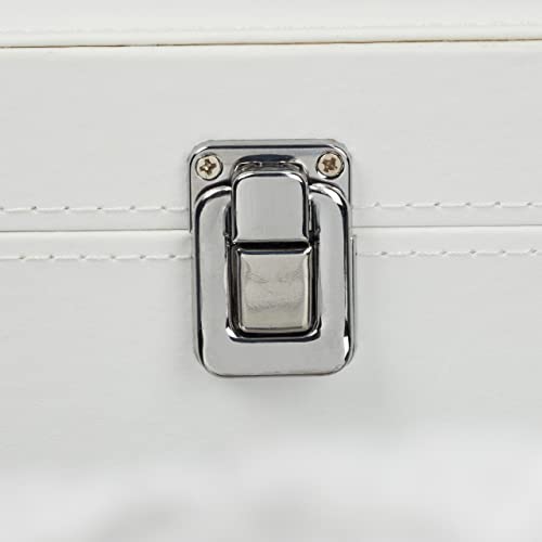 Relaxdays Brillenbox voor 8 brillen, opslag zonnebrillen, h x b x d 8,5 x 33,5 x 24,5 cm, kunstleer brillenkoffer, wit - Image 7