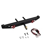 RCAIDONG 1/10 Rc Crawler Aluminium alloy Rear Bumper Collision&Lights for TRAXXAS TRX-4 TRX4 Axial Scx10 Scx10-ll