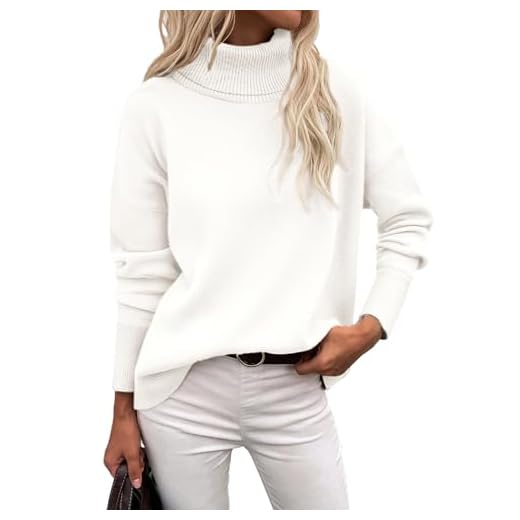 17+ Fall Outfit Ideas for Women That Always Look Stylish White turtleneck