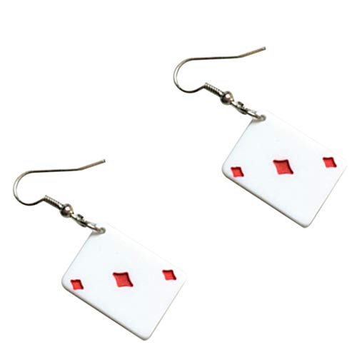 BoburyL Femmes Carte drôle Jouer Pendants d'oreilles Intéressant Crochet Oreille Personlized Teenages Cadeaux de Noël Bijoux Eardrop